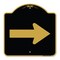 Signmission Designer Series Sign-Arrow Green, Black & Gold Aluminum Architectural Sign, 18" x 18", BG-1818-24337 A-DES-BG-1818-24337 - alternate 1